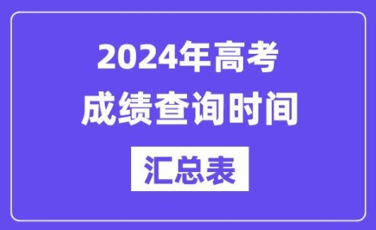 2024年全國各省高考查分時間匯總 行業新聞 2024年全國各省高考查分時間匯總 行業新聞